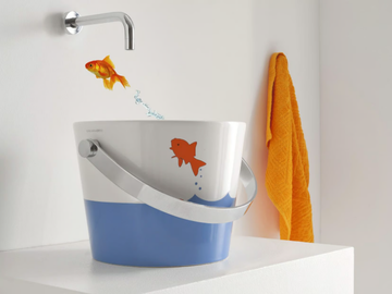 BUCKET - Ceramic washbasin for children by Scarabeo Ceramiche - view 2